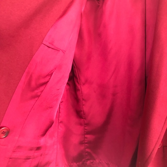 PENDLETON Womens Short Jacket 100% Virgin Wool Size 6 Dark Red Made In U.S.A - Picture 12 of 16